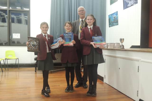 The winning Fyling Hall team at this year's Speak Out event.