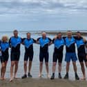 Team P for Parkinsons took on the Coast to Coast cycle challenge. From left: Graham, Elaine, Rob, Ian, Francis, Michael, Harold and Neil.