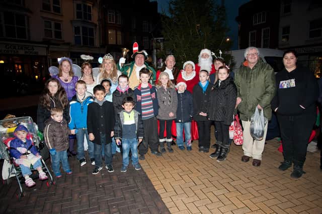 A super group photo at the lights switch-on in 2012