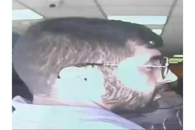 Police in Scarborough have issued a CCTV image of a man they need to trace in connection with an assault investigation at a betting shop.