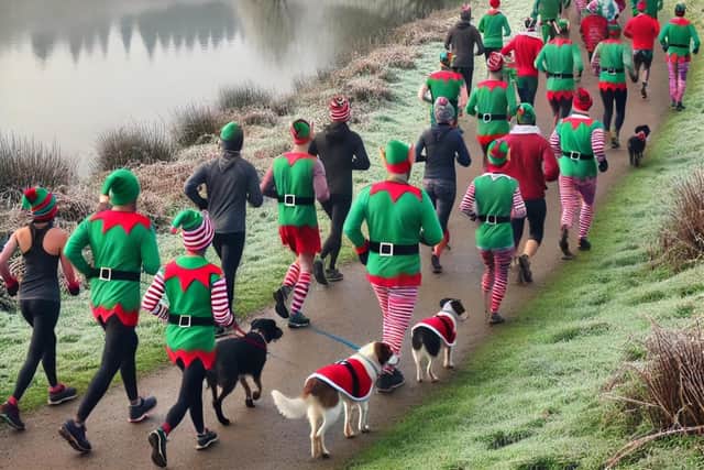 Festive Mental Elf Runners on their 5K!