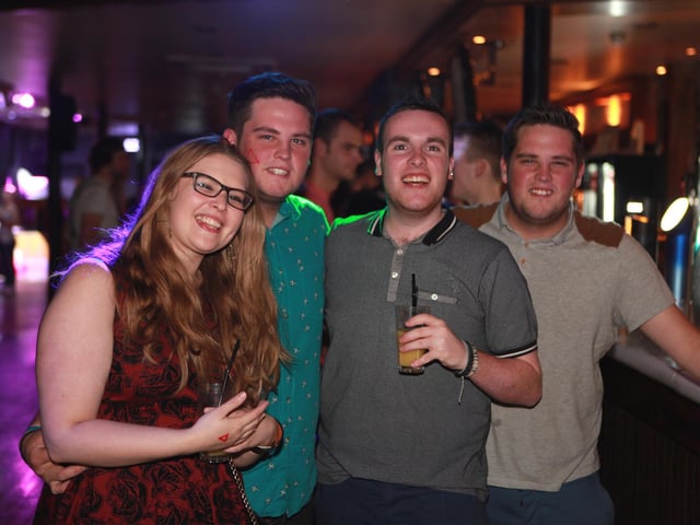 Megan, Peter, David and Geoff in Blue Lounge