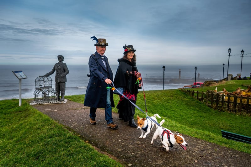 Mark and Tina John of Warrington, with their two dogs Cooper and Sadie