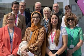 Whitby's Jubilee House and Saint Cecilia’s Care Group staff with visitors from North Yorkshire Council during the open day.