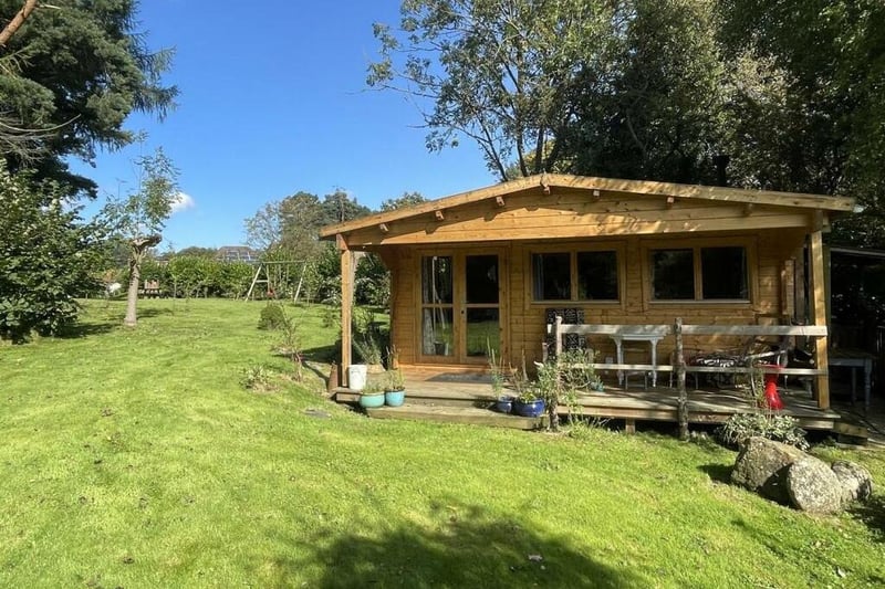 The property includes an annexe, a log cabin and a traditionalYorkshire barn.