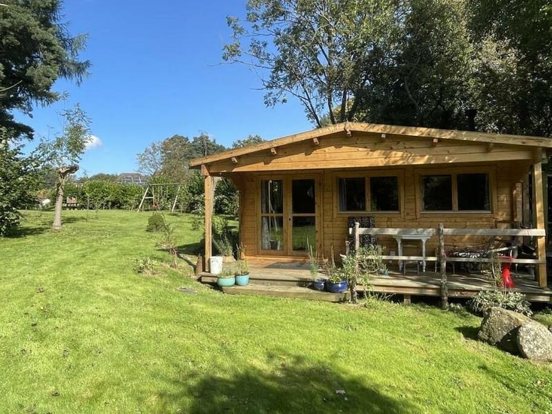 The property includes an annexe, a log cabin and a traditionalYorkshire barn.