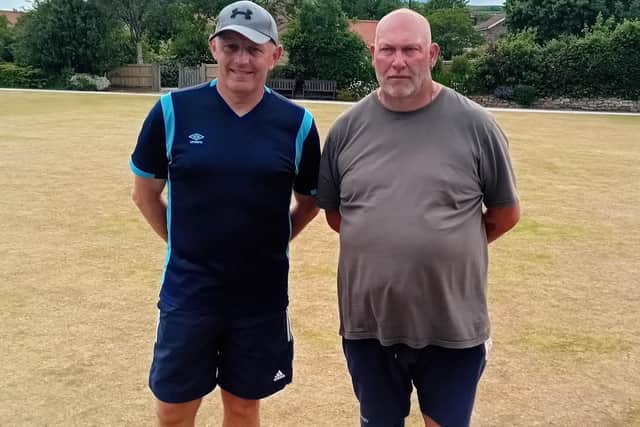 Andy Deighton, left, and Kevin Gates earned victory at the Robin Hood's Bay Open Doubles Merit on Sunday.