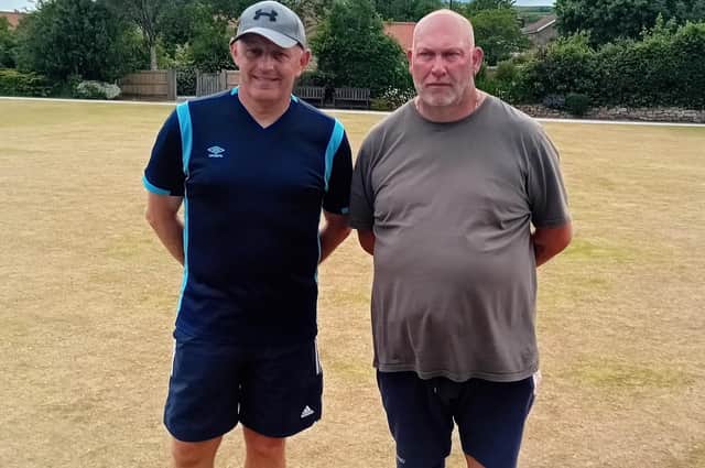 Andy Deighton, left, and Kevin Gates earned victory at the Robin Hood's Bay Open Doubles Merit on Sunday.