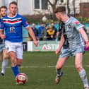 Whitby Town defender Connor Smith extends stay at the Towbar Express Stadium until the end of the 2025-26 season. Photo by Brian Murfield
