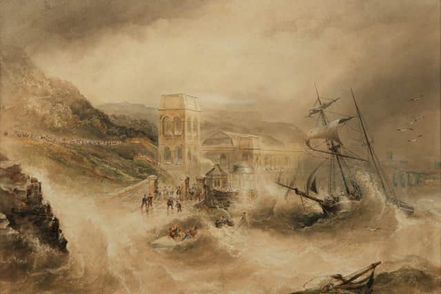 The rediscovered painting of a rescue attempt off Scarborough in 1861