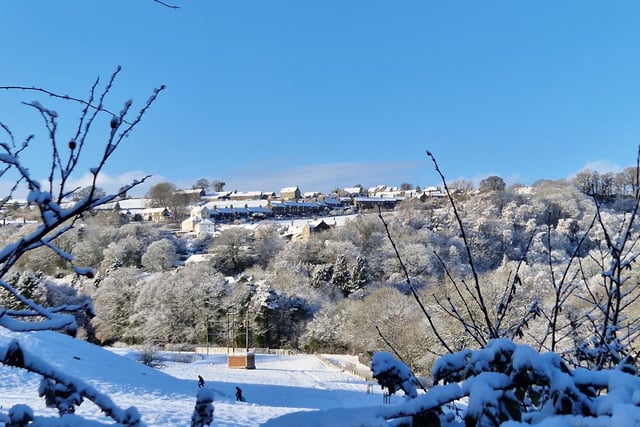 Picture postcard scene at Glaisdale, near Whitby, by Lou Perrin.
