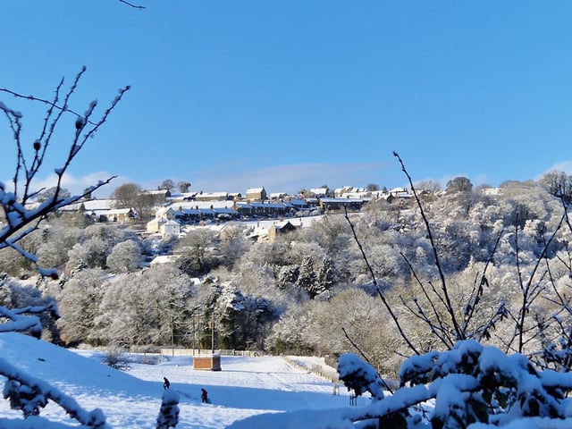 Picture postcard scene at Glaisdale, near Whitby, by Lou Perrin.