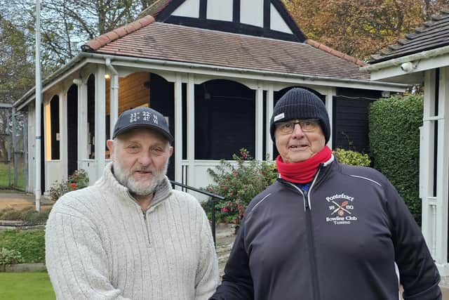 Runner-up Gary Thornton, left, and Stuart Thompson, the merit winner, Westgate.