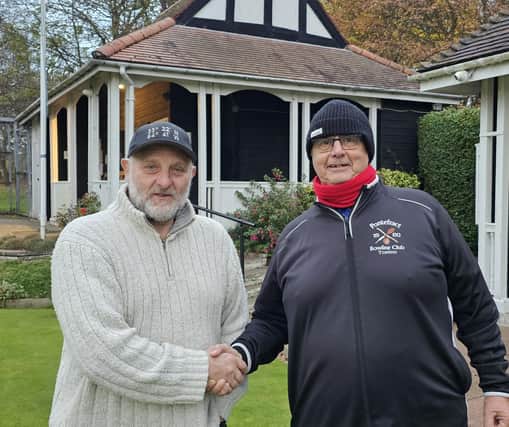 Runner-up Gary Thornton, left, and Stuart Thompson, the merit winner, Westgate.