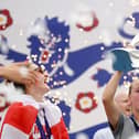 Hinderwell's England Lionesses star Beth Mead celebrates with the UEFA Women's Euro 2022 Trophy - now she is Sports Personality of the Year too.
picture: Leon Neal, Getty Images