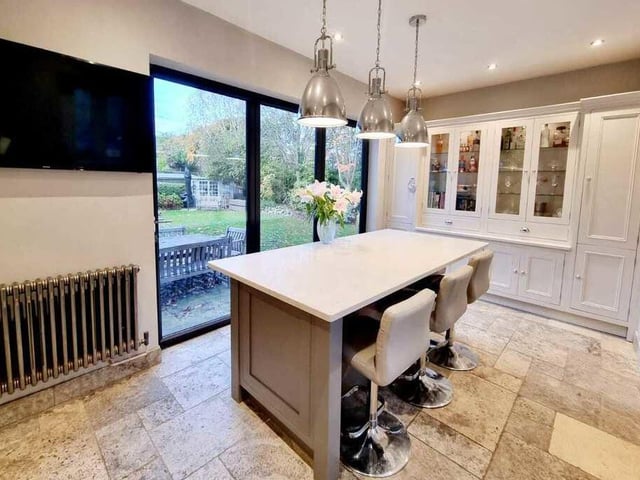 Breakfast in style, with views over the extensive garden.