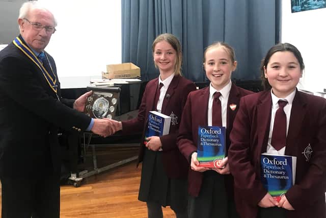 The winning team from Fyling Hall: Florence Ruff, Belle Lunn and Georgie-Mae Beeforth-Miller.