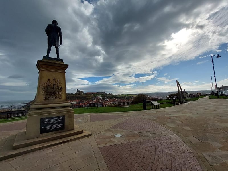 Whitby's Captain Cook statue and whalebones.
picture: Stephanie Anne.