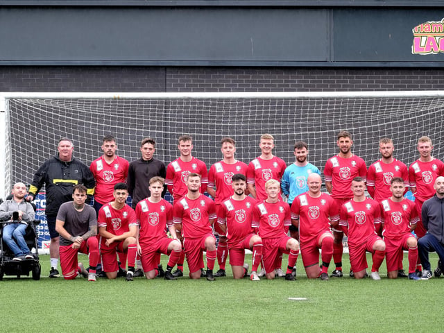 Newlands line up before the 5-1 league success against Itis Itis