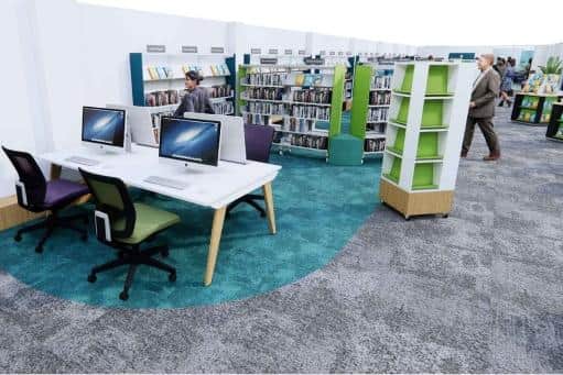 Artist's impression of the library computer area