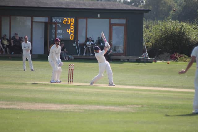 Olly Rooke hits out for Londesborough Park during their Division 1 East win at Yapham. PHOTO BY PHIL GILBANK