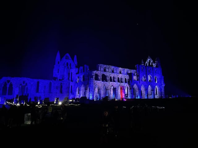 The site looked impressive in the illuminations.