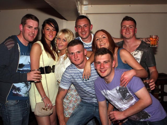 Danny, Lauren, Becky, Skinny, Dave, Jamie, Sarah and Sam in 2013.