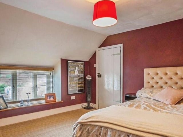 One of the four bedrooms in the cottage.