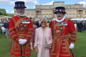 Val Humphreys at Buckingham Palace - Image: RNLI/Jane Chaplin
