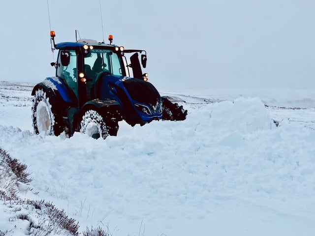 The snow plough high above the Esk Valley.