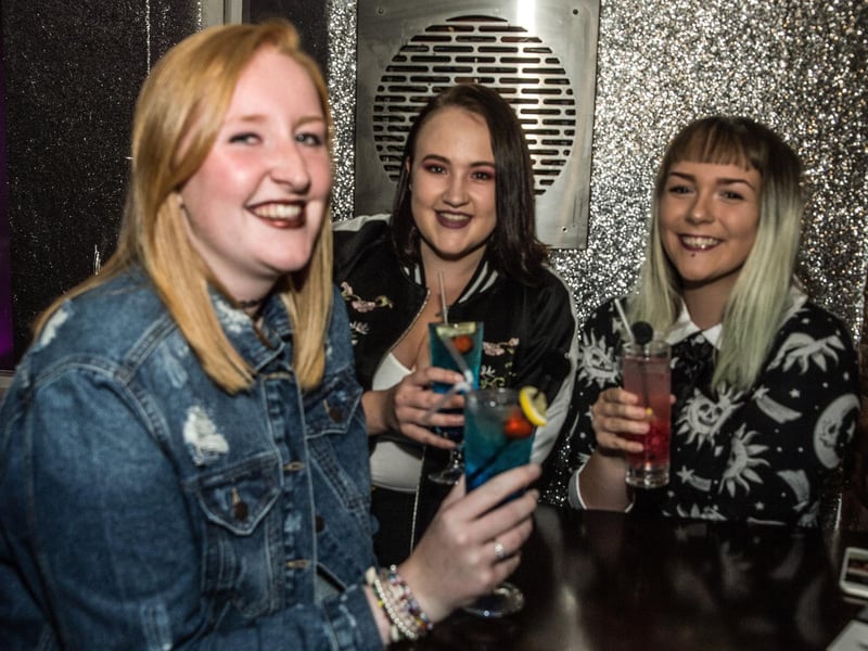 Abi celebrates her 18th birthday with friends Chloe and Georgie. 
152256r