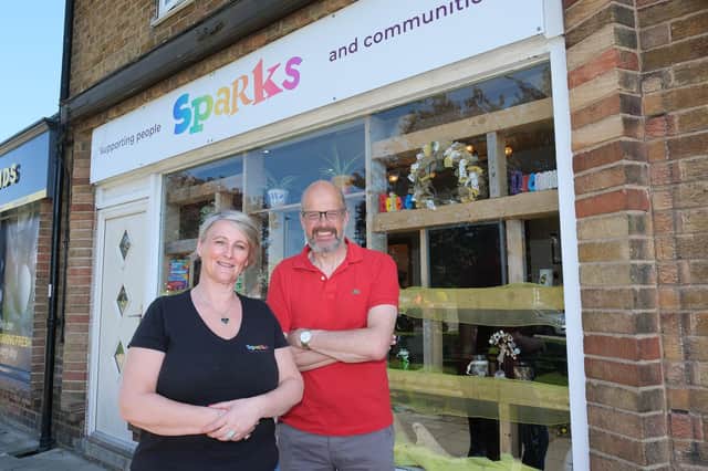 Michelle Davison-Ward CEO of the Sparks Project with trustee Michael Whiteley