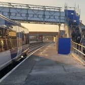 A temporary footbridge has been installed at Bridlington train station while work to make the platforms more accessible takes place.