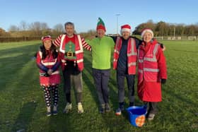 The Cinder Track parkrun volunteers.