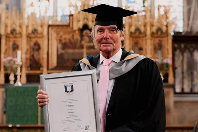 An Honorary Degree was awarded to Peter Wilkinson in recognition of his outstanding contribution to further education and skills in Scarborough and North Yorkshire.