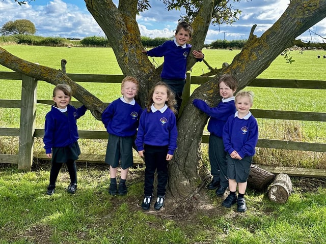 Hawsker-cum-Stainsacre School's new starters.