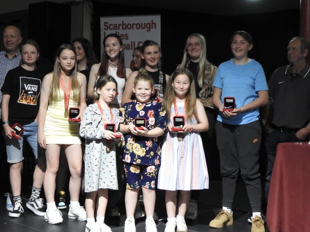 The Scarborough Ladies FC Girls of the Season nominees.