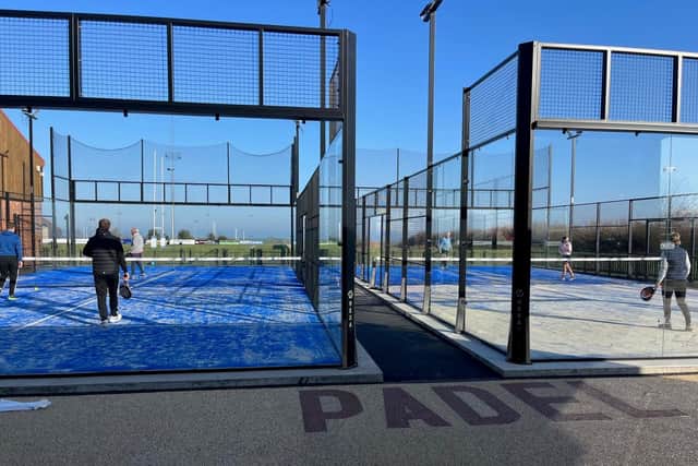 The courts are complete with an all-weather surface and floodlighting for year-round use.