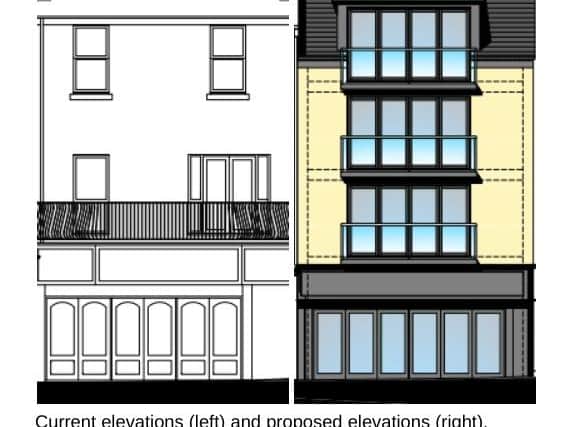 39 Sandside, current and proposed elevations.