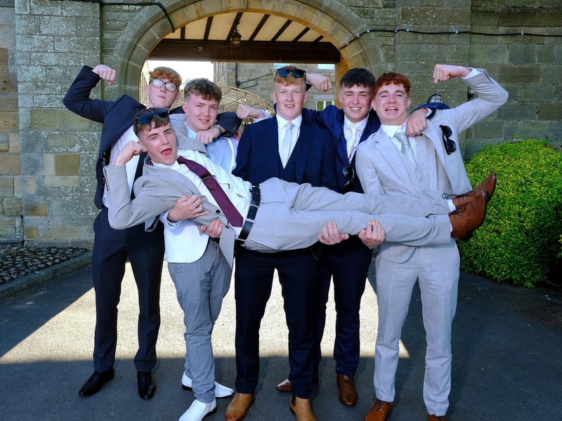 Lads having fun at the Eskdale School prom.