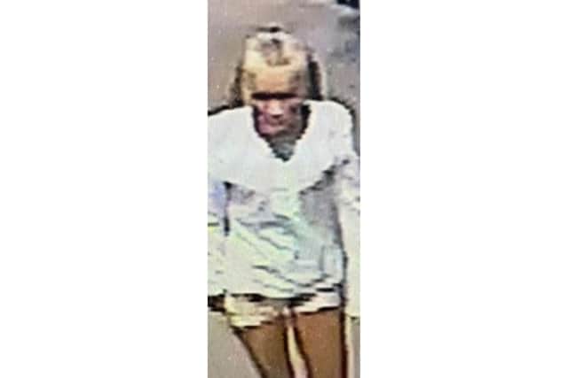 Police in North Yorkshire have released a CCTV image of a woman they would like to speak to in connection with the theft.