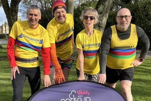 The Scarborough AC quartet who ran Huddersfield Parkrun.
