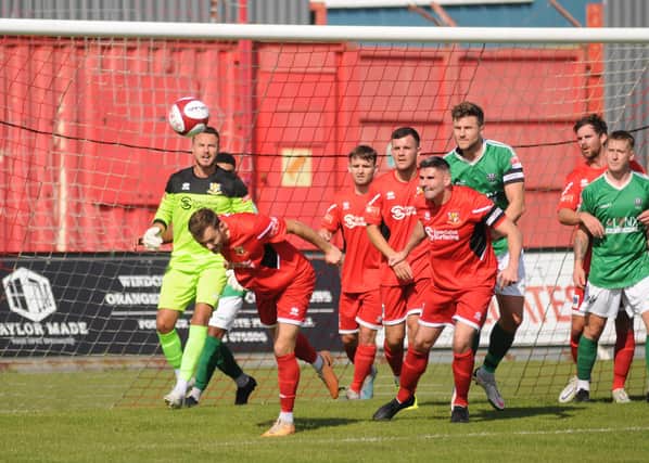 Bridlington Town will be looking to earn more points in their game at Pontefract Collieries on Saturday. PHOTO BY DOM TAYLOR