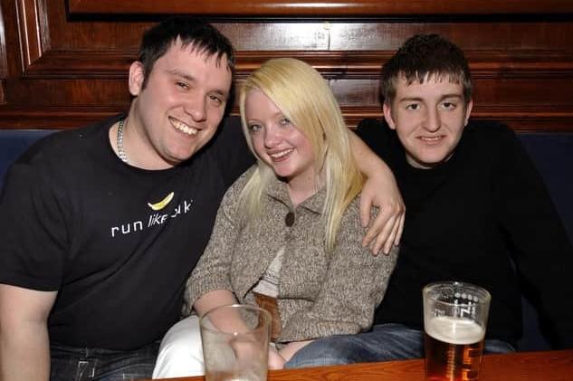 Dan, Leanne and Scott chill out in The Lord Rosebery.