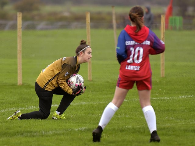 Goalkeeper Brooke Mason was named girl of the game for SLFC U15s