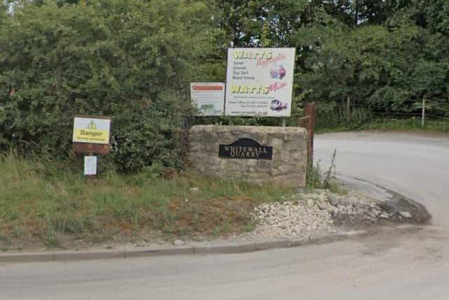 Whitewall Quarry entrance.  Photo: Google Maps