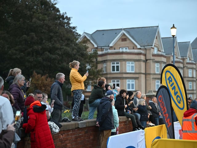Spectators lined the streets.