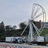 Scarborough's seafront observation wheel is constructed ahead of the summer season. (Photo: Steve Bambridge)