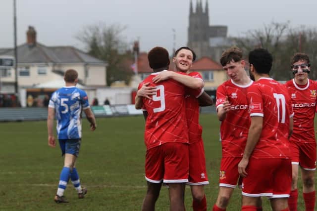 Bridlington Town won 3-1 at home to Dunston. Phoot by Rhys O'Callaghan