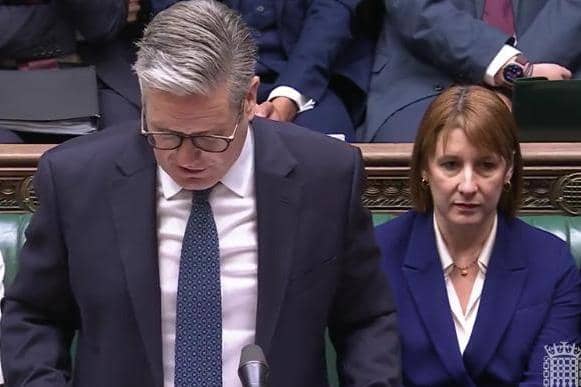 Prime Minister Keir Starmer responds to a question about Whitby InterActive